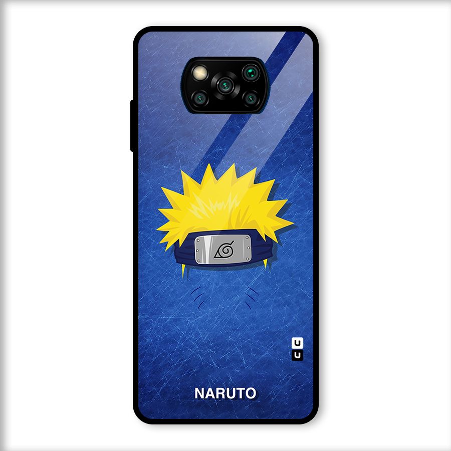 Naruto Headband Minimal Glass Back Case for Poco X3