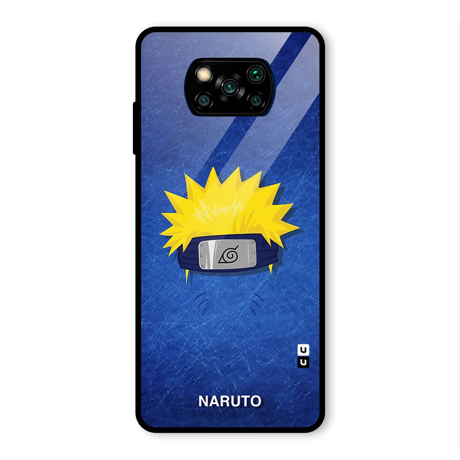 Naruto Headband Minimal Glass Back Case for Poco X3 Pro