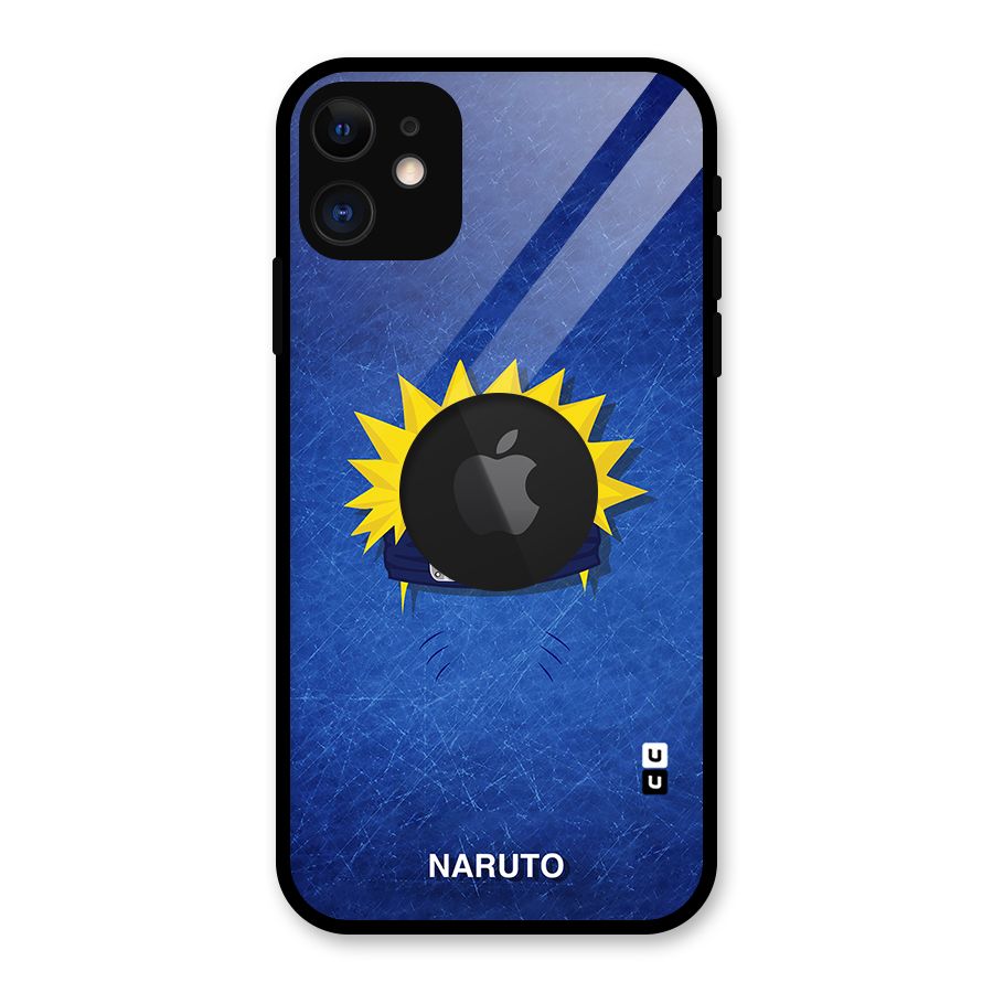 Naruto Headband Minimal Glass Back Case for iPhone 11 Logo Cut