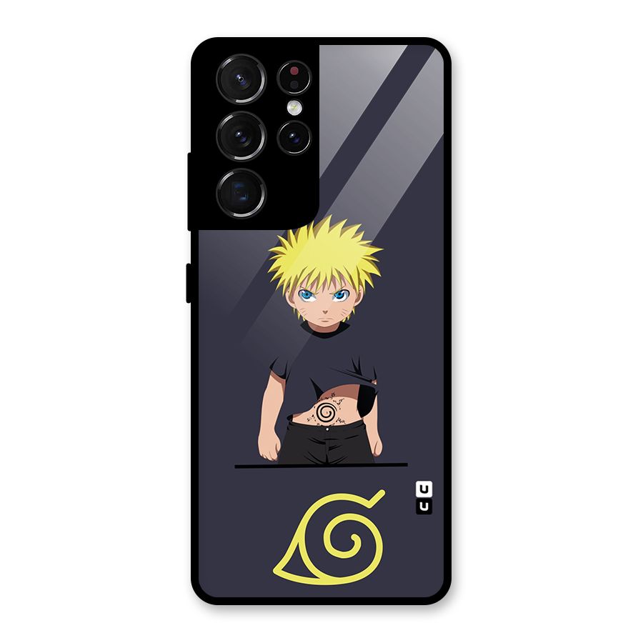Naruto Kid Glass Back Case for Galaxy S21 Ultra 5G