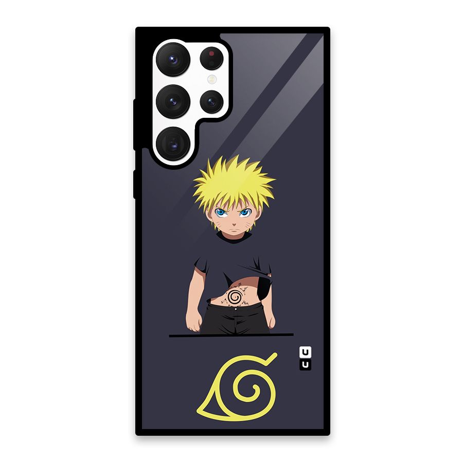 Naruto Kid Glass Back Case for Galaxy S22 Ultra 5G