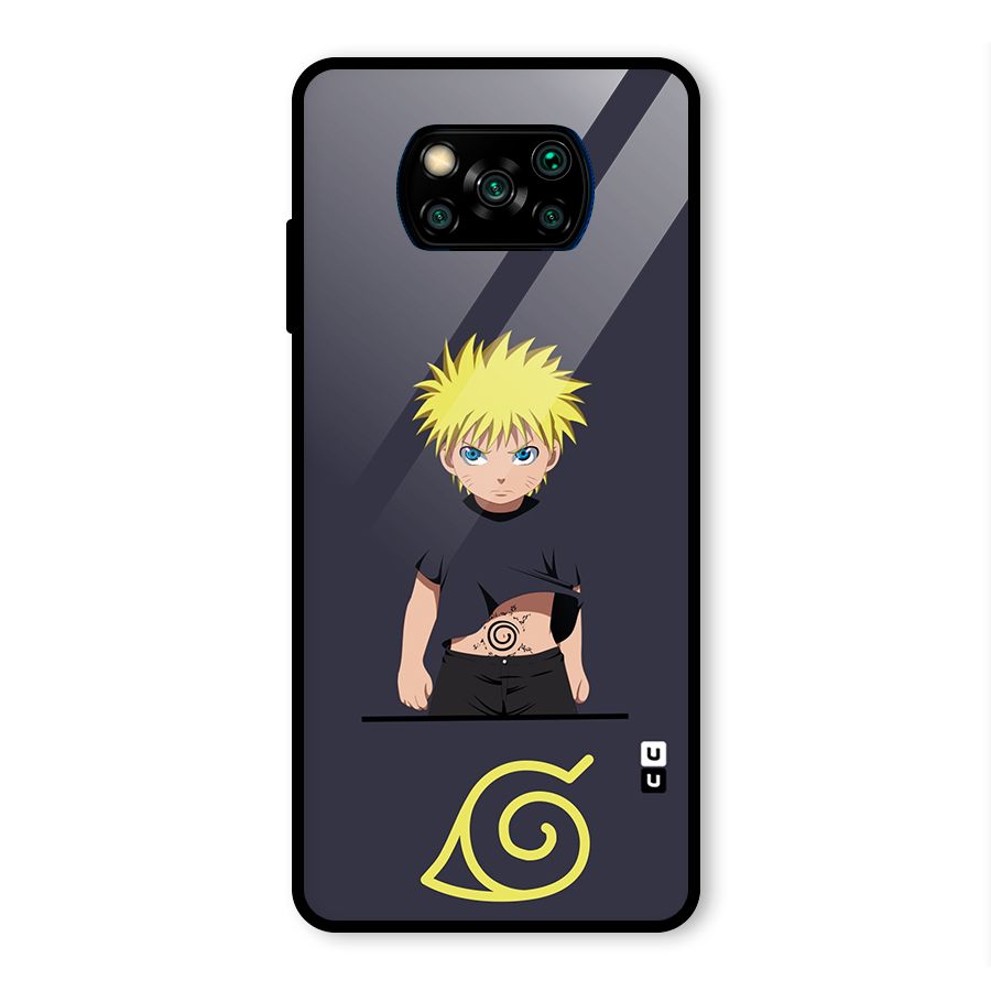Naruto Kid Glass Back Case for Poco X3 Pro