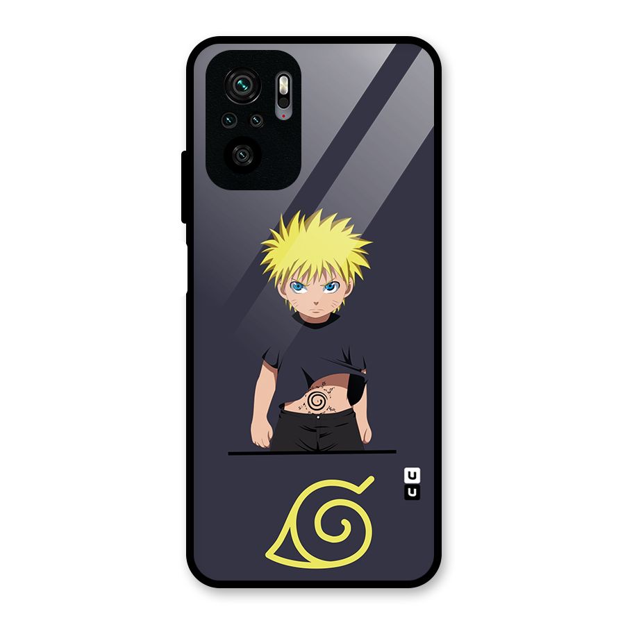 Naruto Kid Glass Back Case for Redmi Note 10S