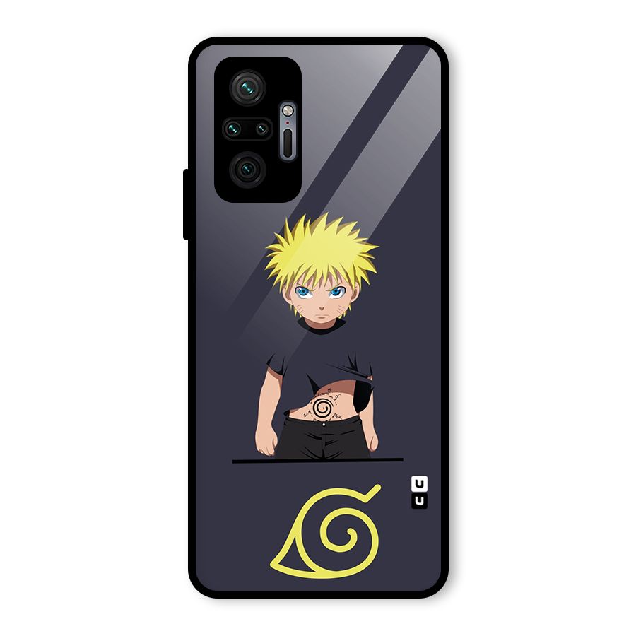 Naruto Kid Glass Back Case for Redmi Note 10 Pro Max