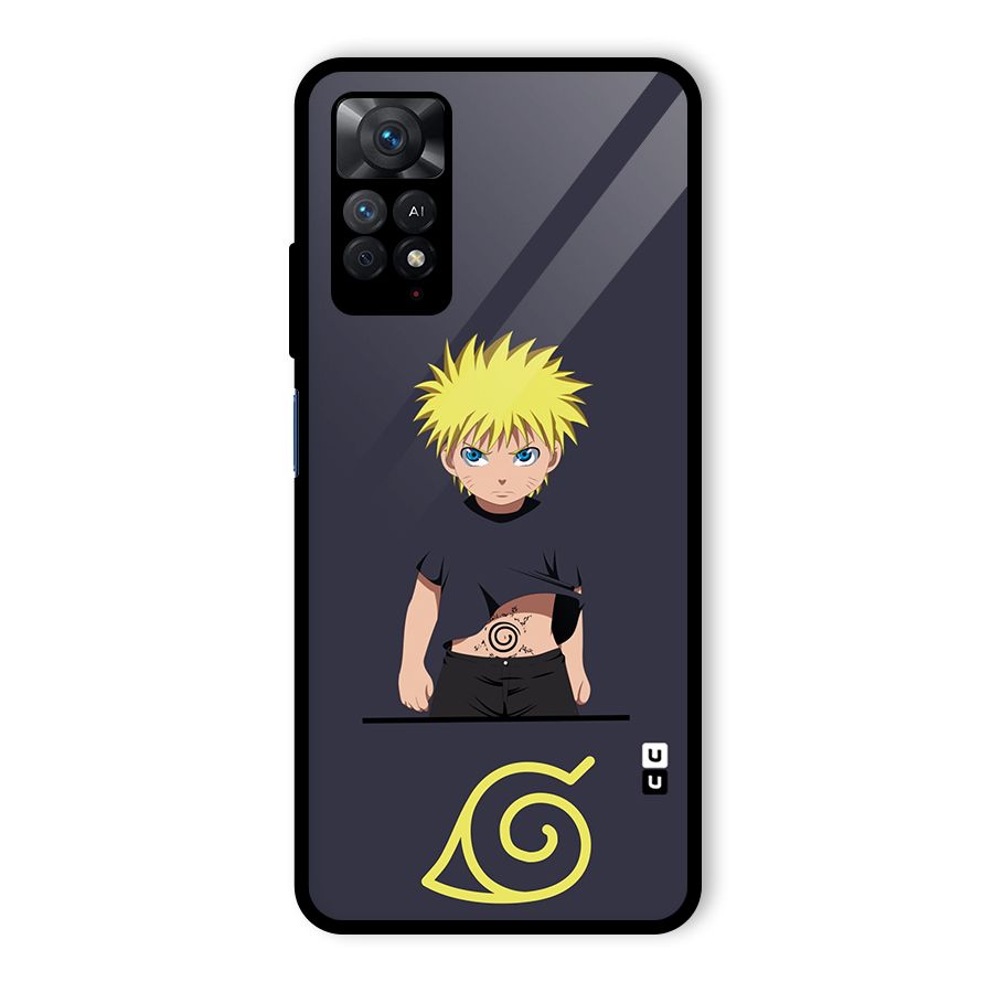 Naruto Kid Glass Back Case for Redmi Note 11 Pro