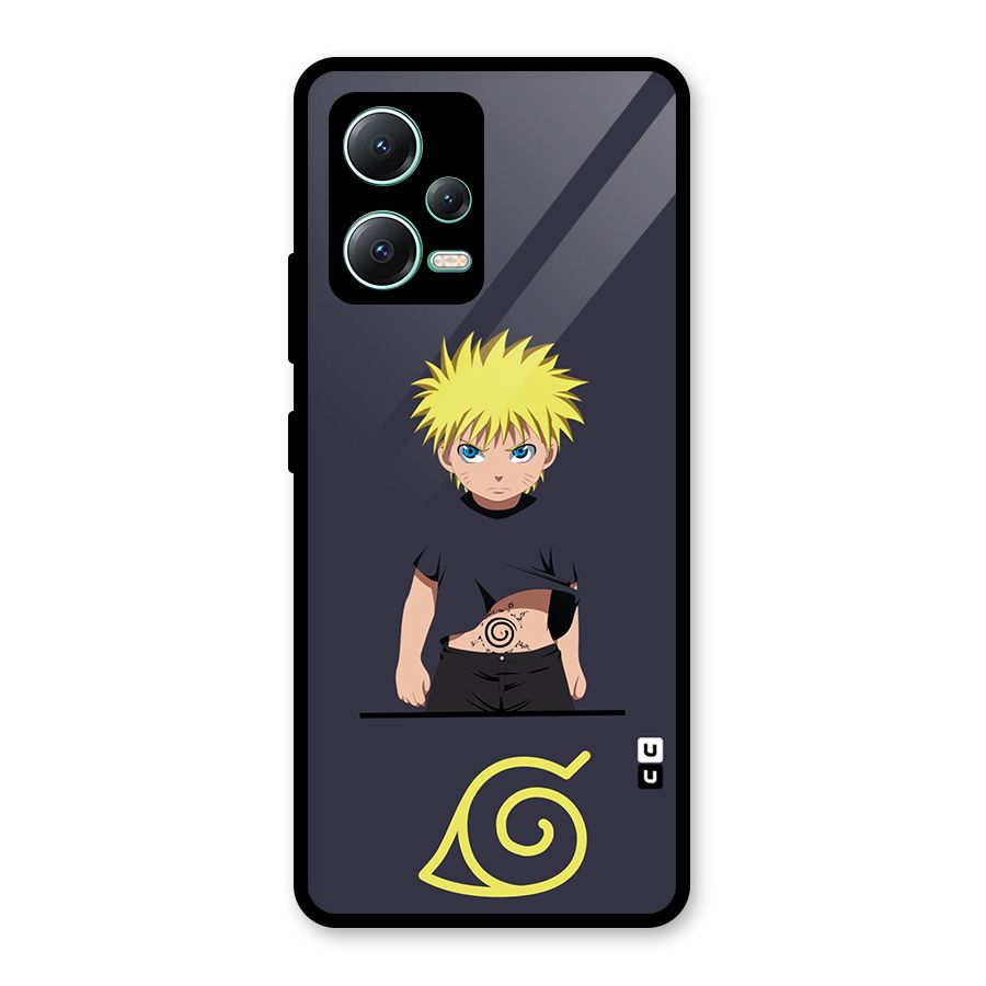 Naruto Kid Glass Back Case for Redmi Note 12 5G