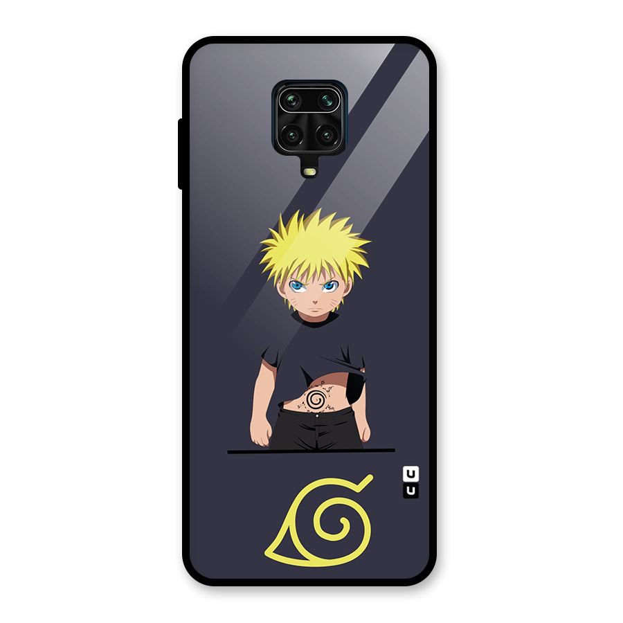 Naruto Kid Glass Back Case for Redmi Note 9 Pro