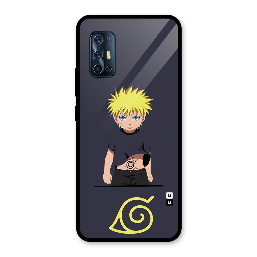 Naruto Kid Glass Back Case for Vivo V17