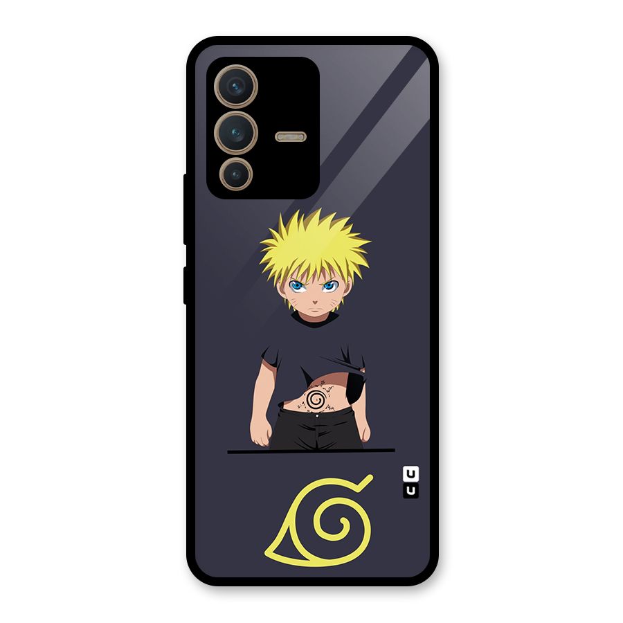 Naruto Kid Glass Back Case for Vivo V23 5G