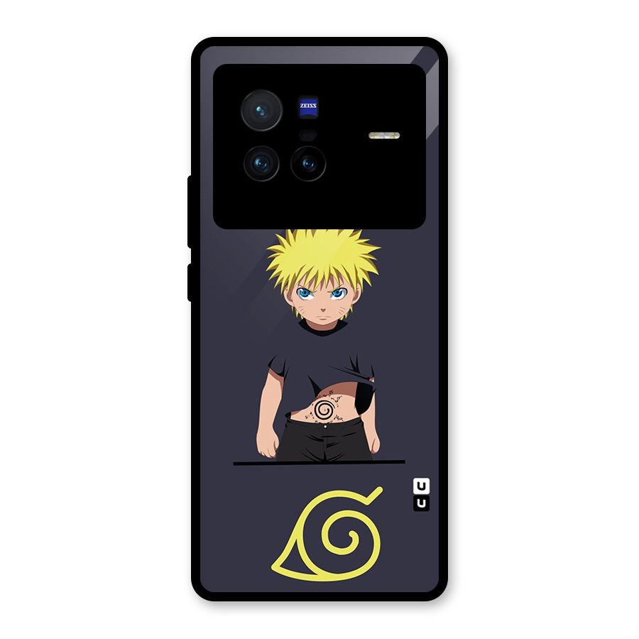 Naruto Kid Glass Back Case for Vivo X80