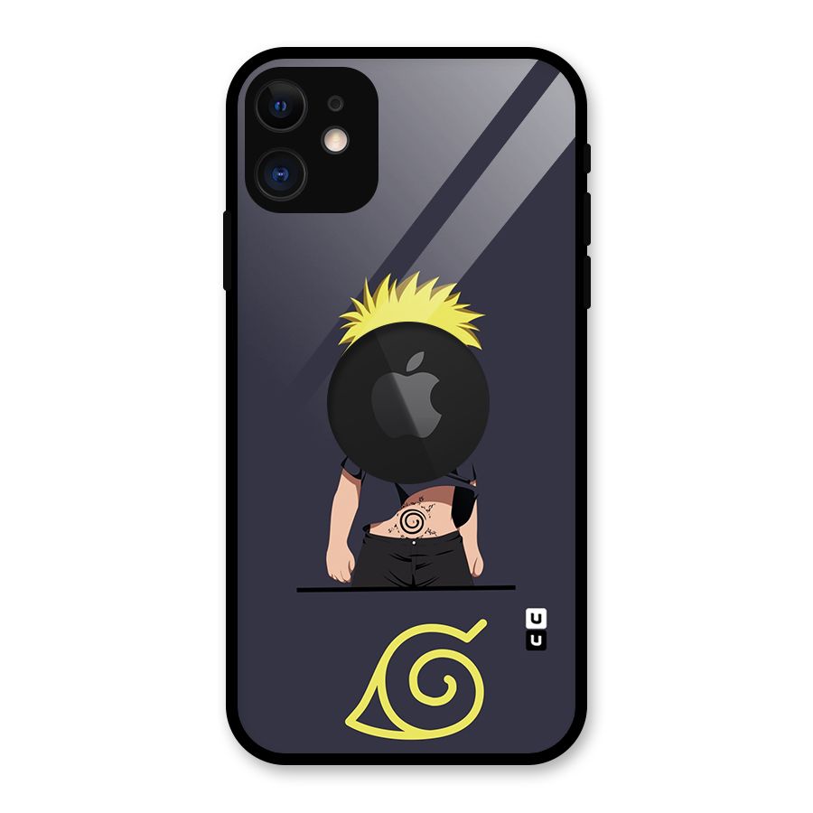 Naruto Kid Glass Back Case for iPhone 11 Logo Cut