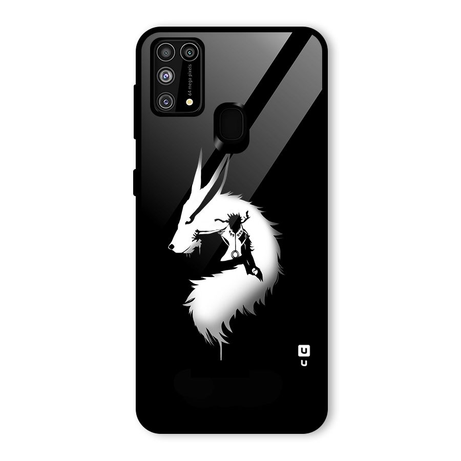 Naruto Kurama Mode Glass Back Case for Galaxy M31
