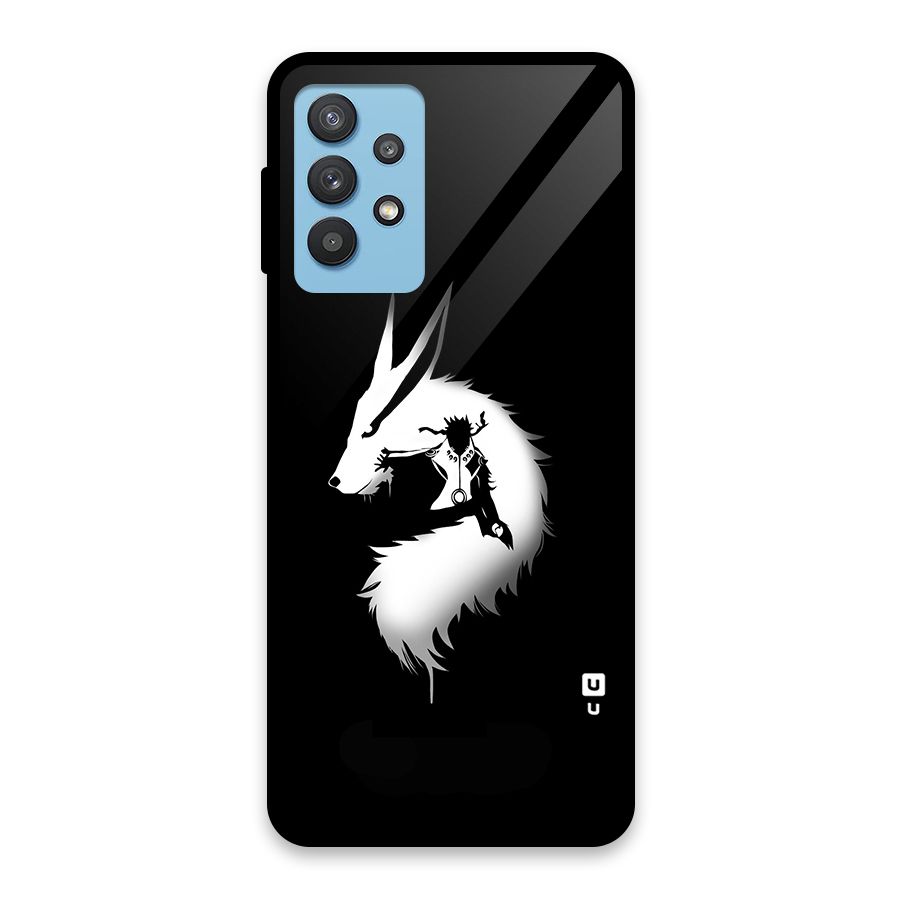 Naruto Kurama Mode Glass Back Case for Galaxy M32 5G