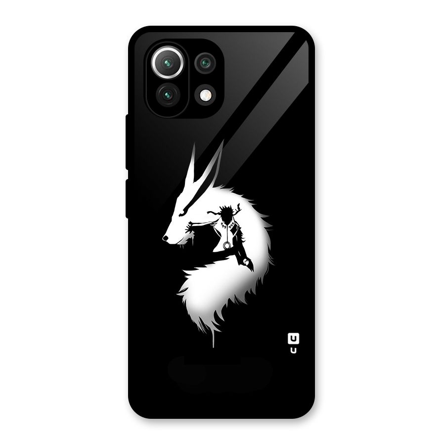 Naruto Kurama Mode Glass Back Case for Mi 11 Lite