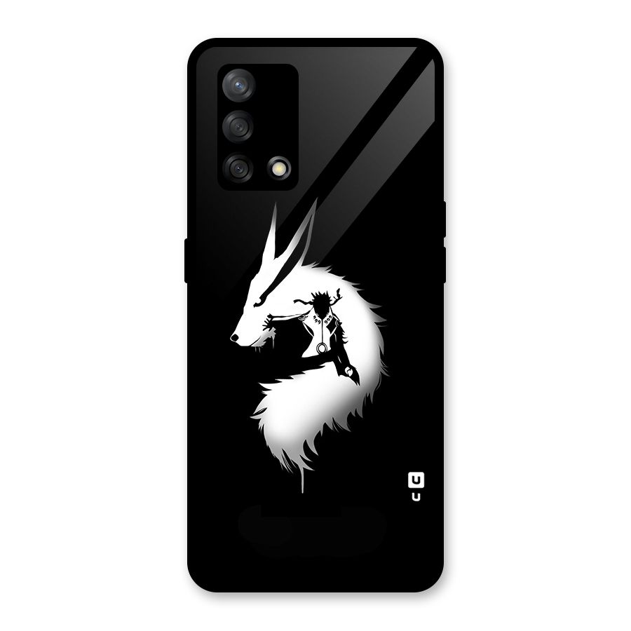 Naruto Kurama Mode Glass Back Case for Oppo F19