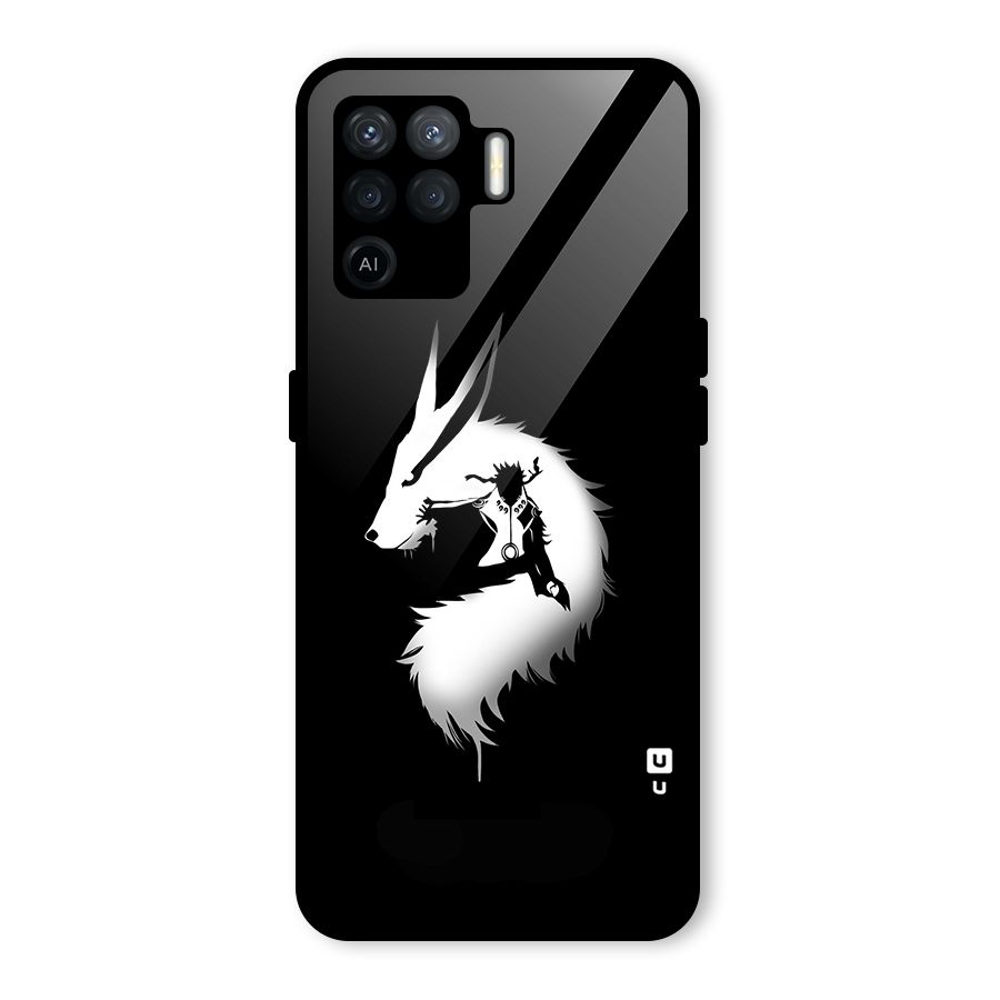 Naruto Kurama Mode Glass Back Case for Oppo F19 Pro