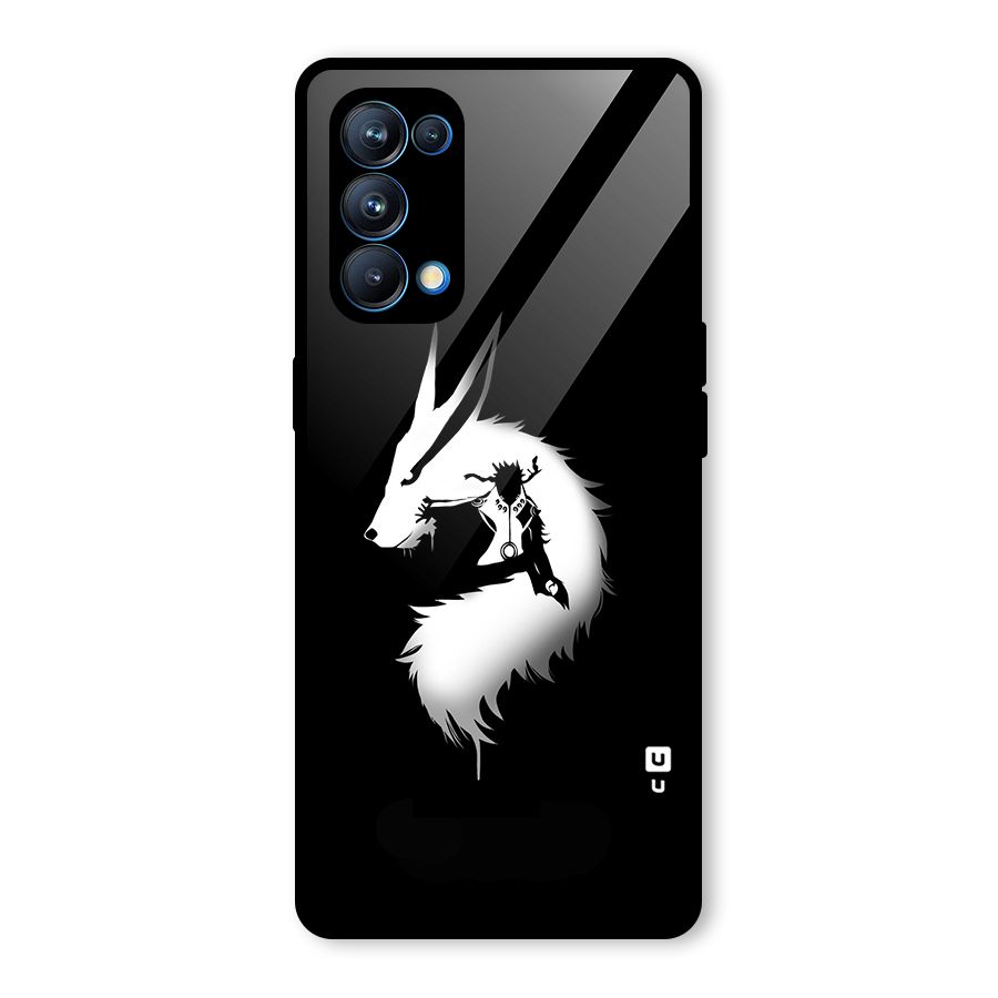Naruto Kurama Mode Glass Back Case for Oppo Reno5 Pro 5G