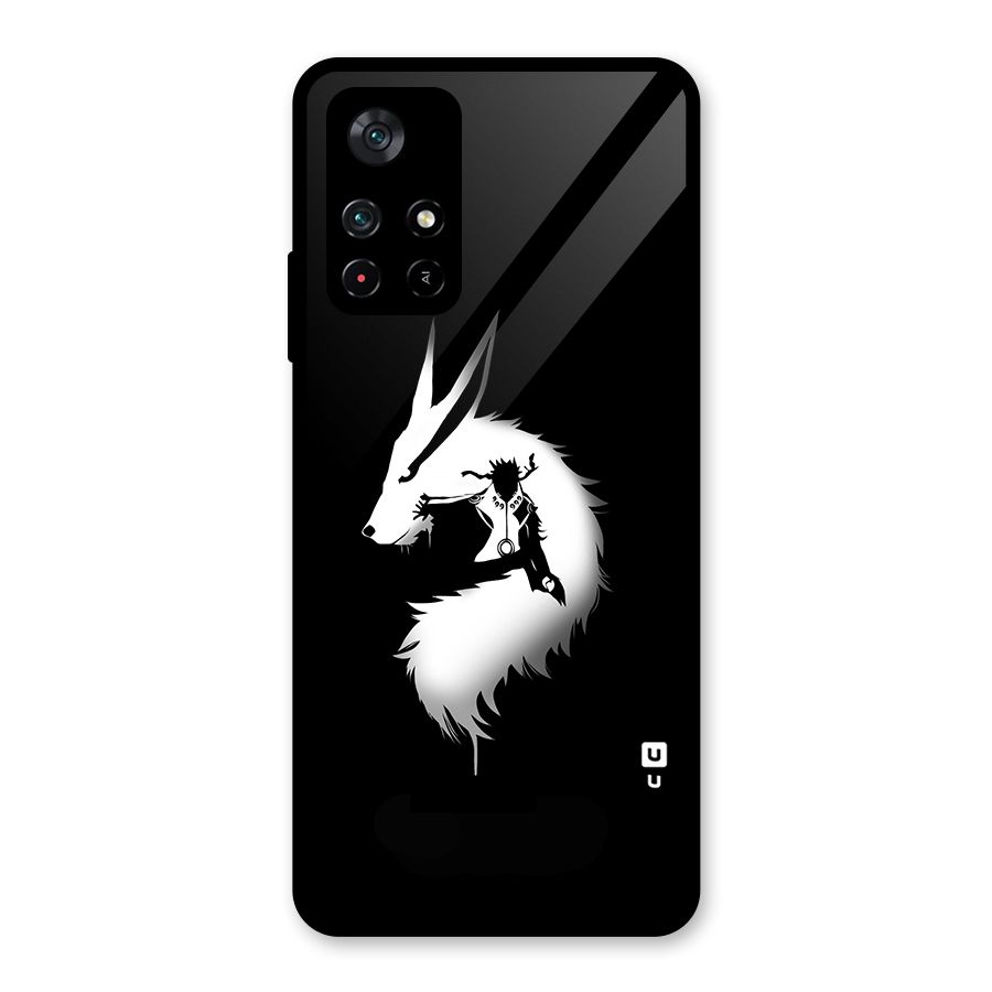 Naruto Kurama Mode Glass Back Case for Poco M4 Pro 5G