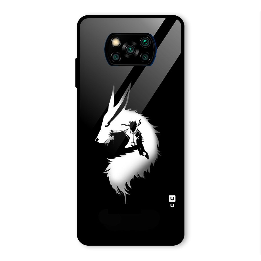 Naruto Kurama Mode Glass Back Case for Poco X3 Pro