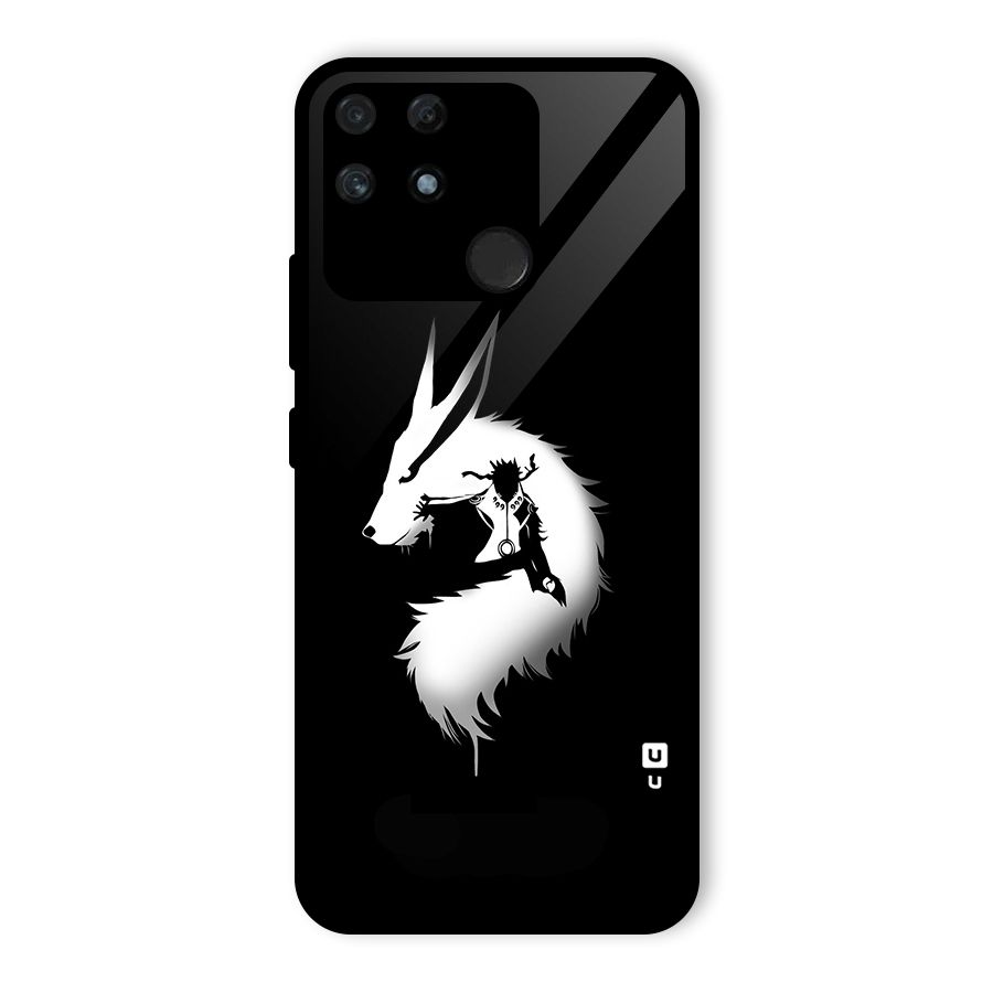 Naruto Kurama Mode Glass Back Case for Realme Narzo 50A