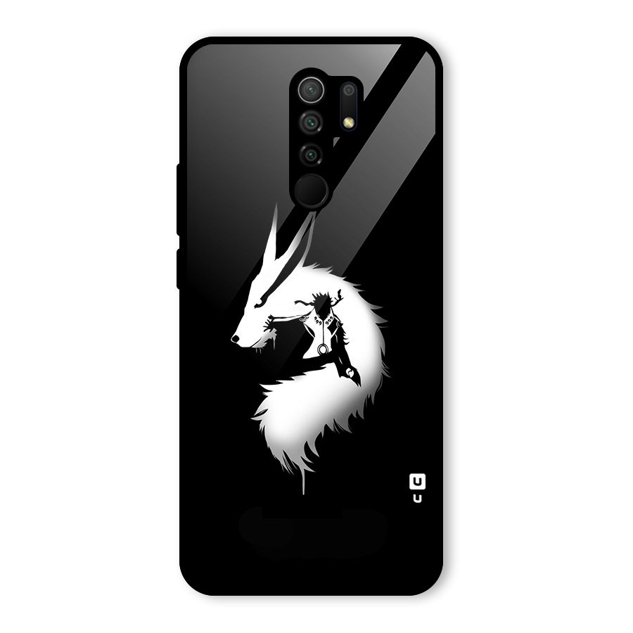 Naruto Kurama Mode Glass Back Case for Redmi 9 Prime