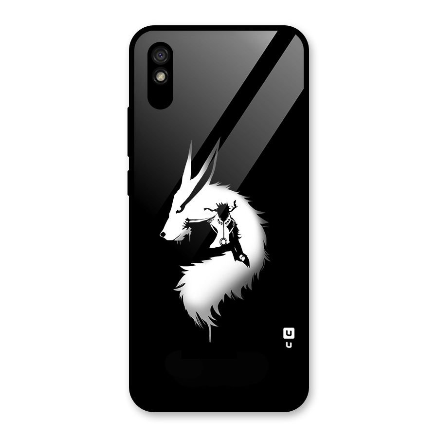 Naruto Kurama Mode Glass Back Case for Redmi 9i