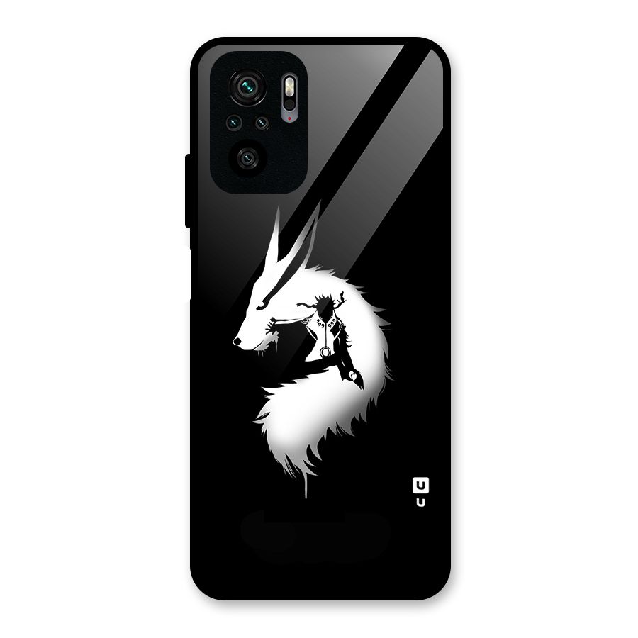 Naruto Kurama Mode Glass Back Case for Redmi Note 10S