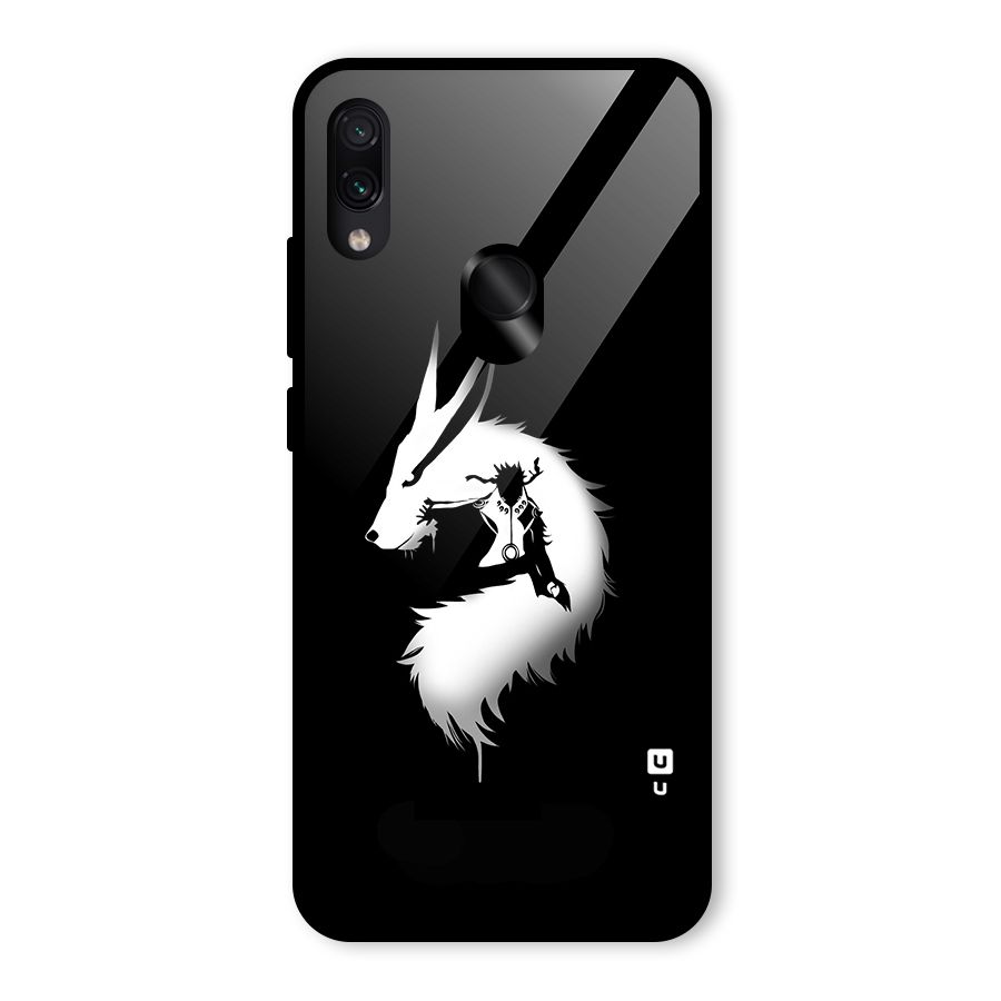 Naruto Kurama Mode Glass Back Case for Redmi Note 7S