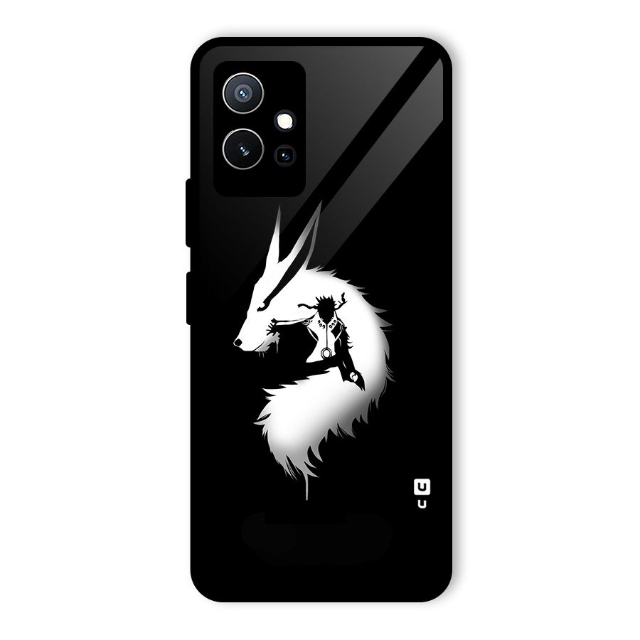 Naruto Kurama Mode Glass Back Case for Vivo T1 5G
