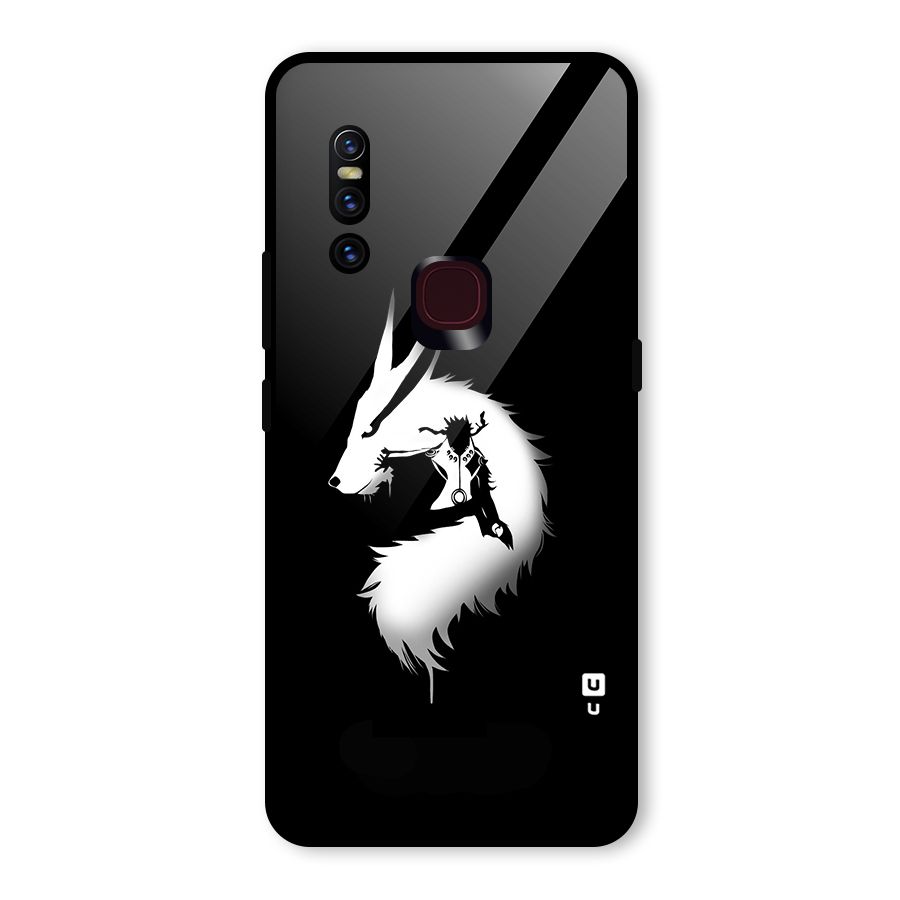 Naruto Kurama Mode Glass Back Case for Vivo V15