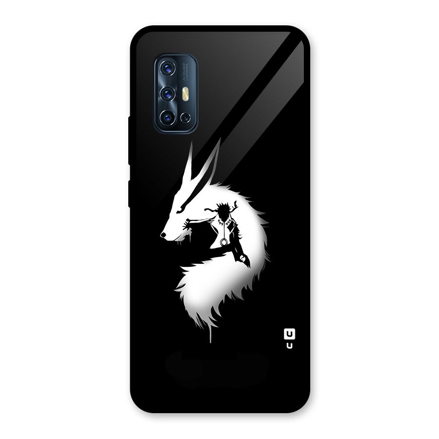 Naruto Kurama Mode Glass Back Case for Vivo V17