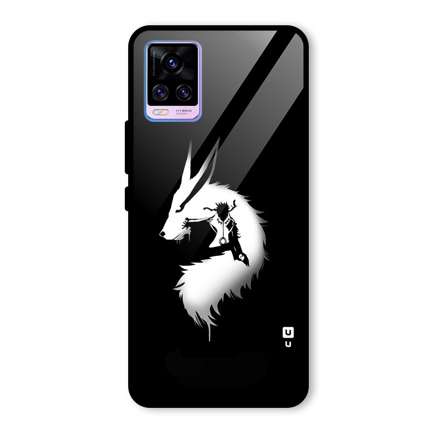 Naruto Kurama Mode Glass Back Case for Vivo V20 Pro
