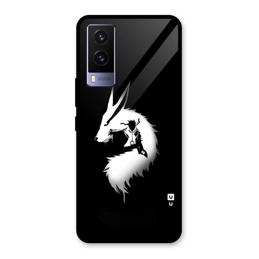 Naruto Kurama Mode Glass Back Case for Vivo V21e 5G