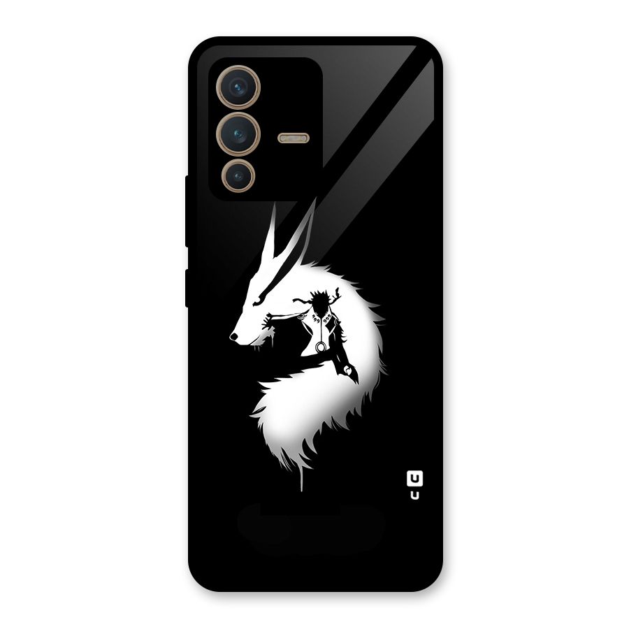 Naruto Kurama Mode Glass Back Case for Vivo V23 5G