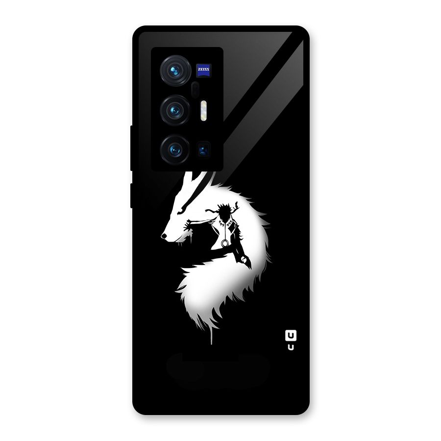 Naruto Kurama Mode Glass Back Case for Vivo X70 Pro Plus