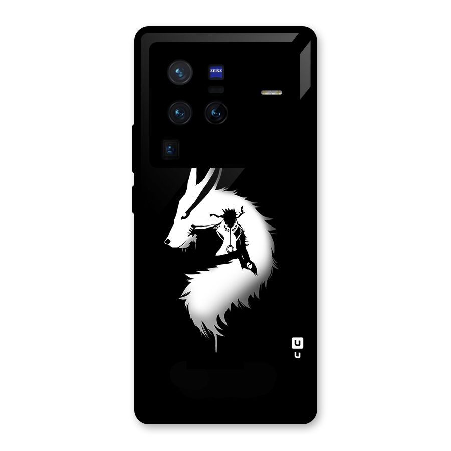 Naruto Kurama Mode Glass Back Case for Vivo X80 Pro