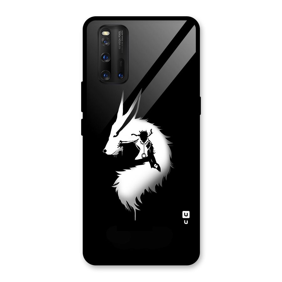 Naruto Kurama Mode Glass Back Case for Vivo iQOO 3