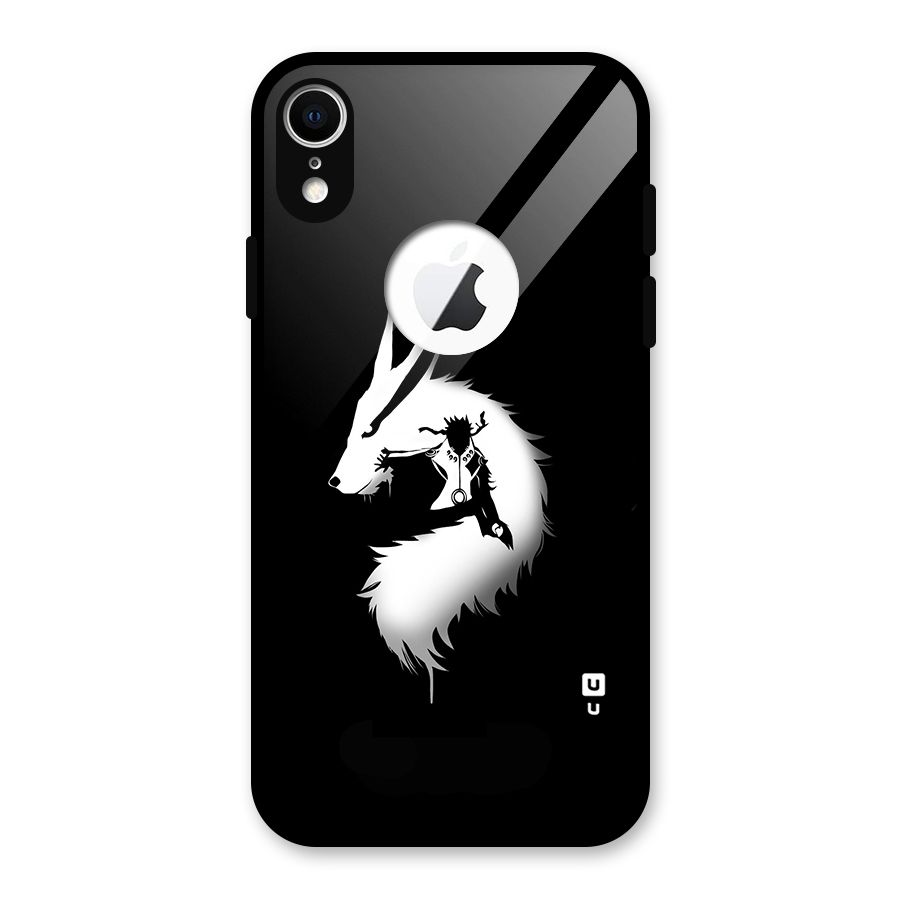 Naruto Kurama Mode Glass Back Case for iPhone XR Logo Cut
