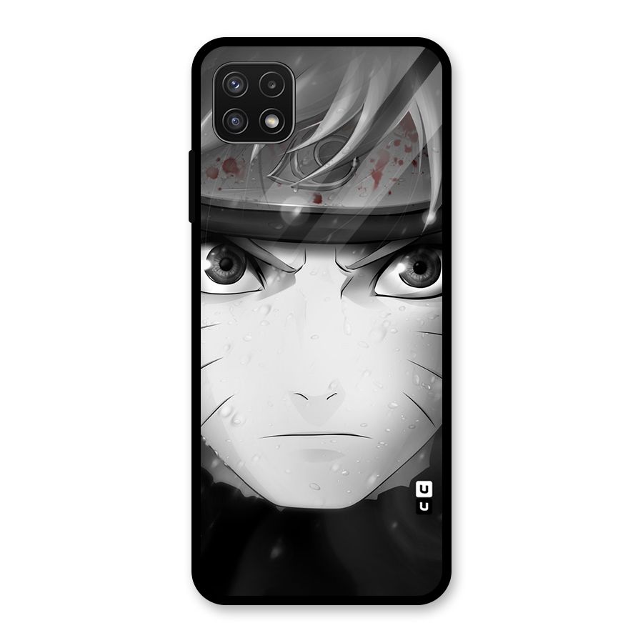 Naruto Monochrome Glass Back Case for Galaxy A22 5G