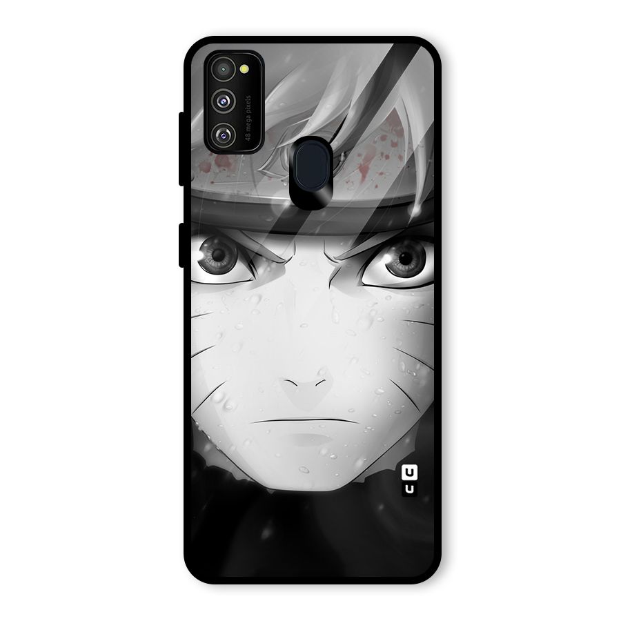 Naruto Monochrome Glass Back Case for Galaxy M21