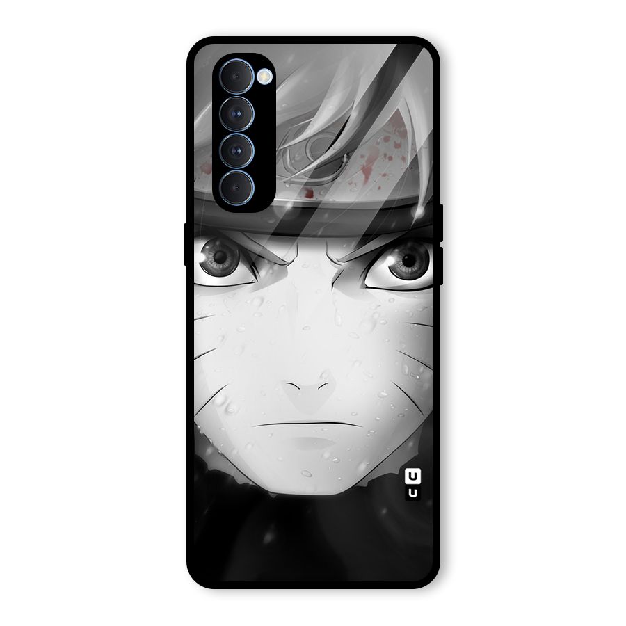 Naruto Monochrome Glass Back Case for Oppo Reno4 Pro