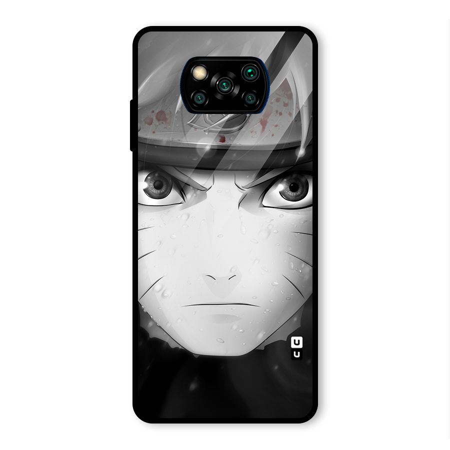 Naruto Monochrome Glass Back Case for Poco X3 Pro