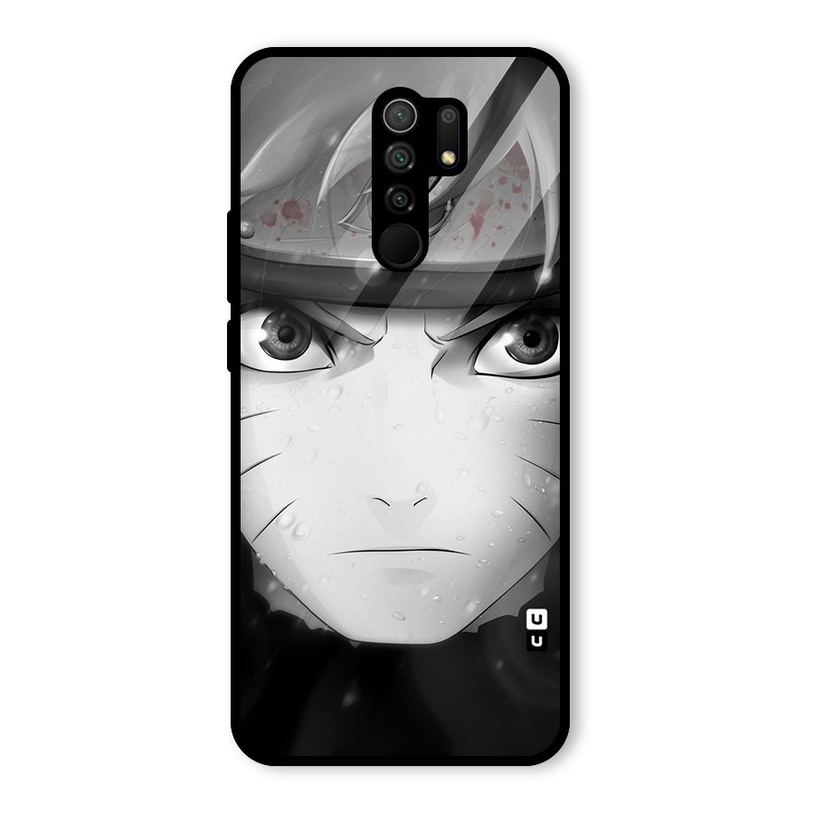 Naruto Monochrome Glass Back Case for Redmi 9 Prime