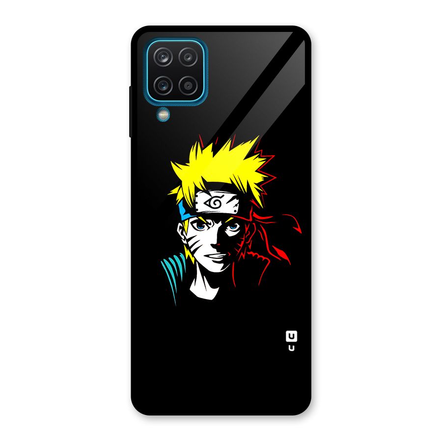 Naruto Pen Sketch Art Glass Back Case for Galaxy A12