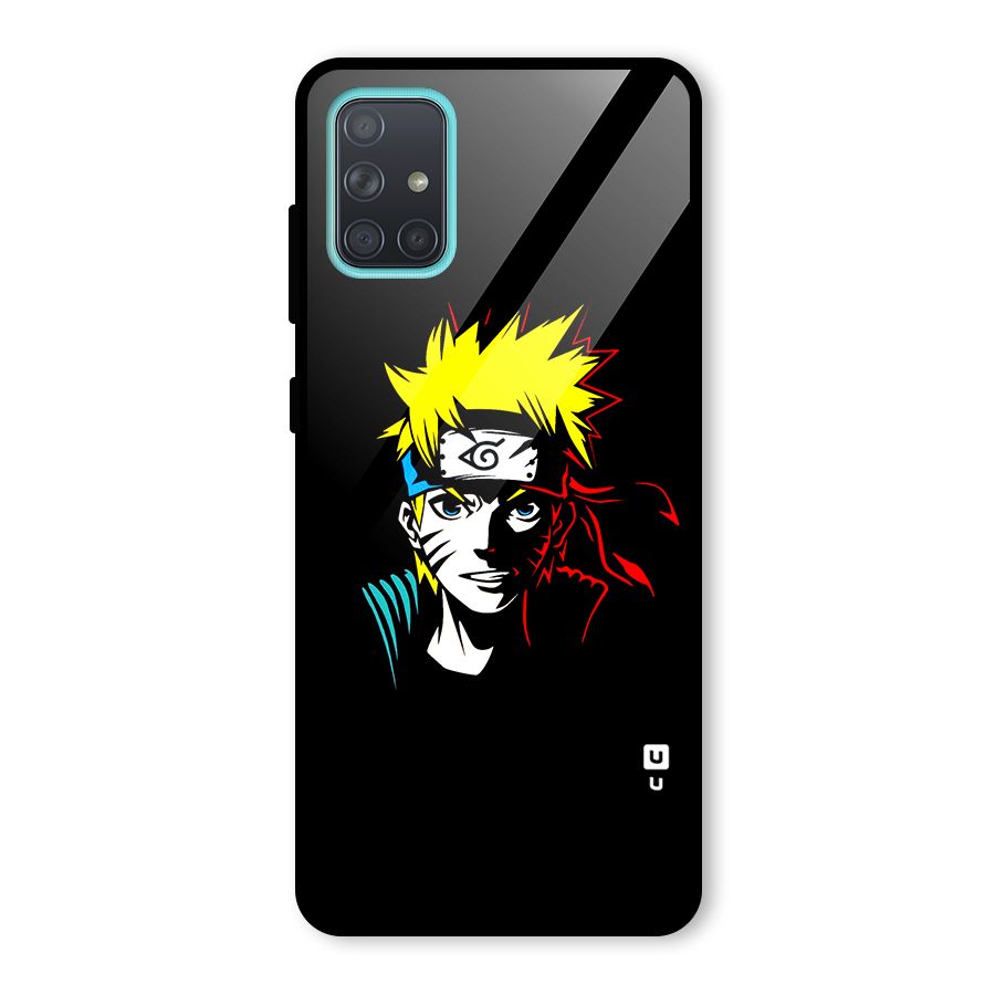Naruto Pen Sketch Art Glass Back Case for Galaxy A71