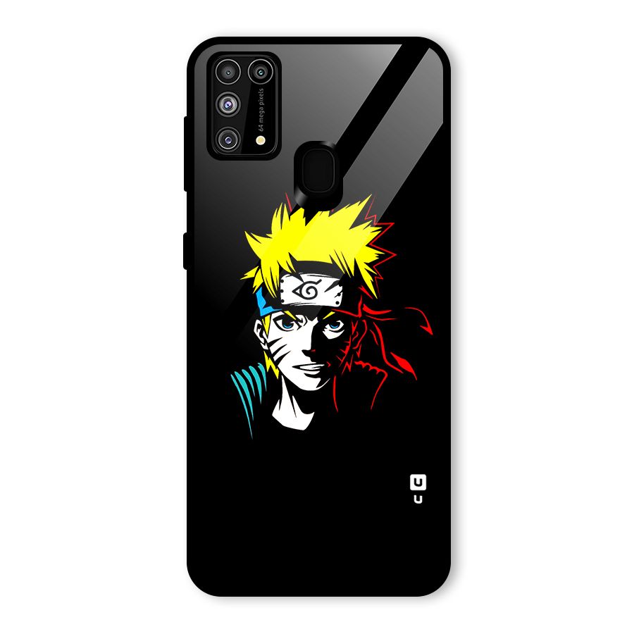 Naruto Pen Sketch Art Glass Back Case for Galaxy F41