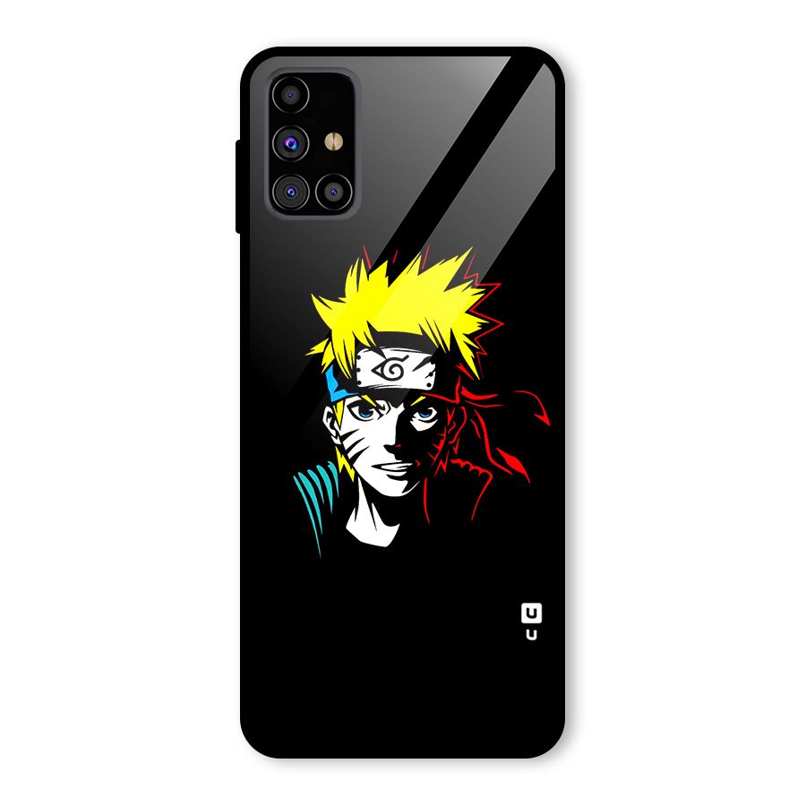Naruto Pen Sketch Art Glass Back Case for Galaxy M31s