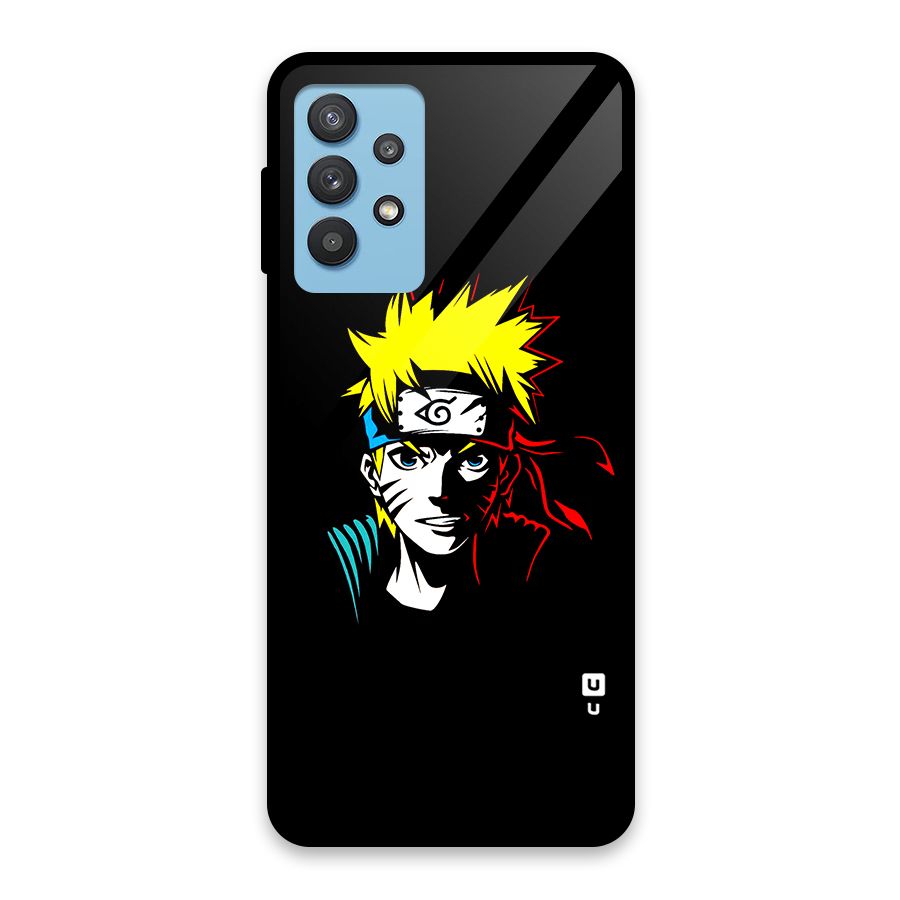 Naruto Pen Sketch Art Glass Back Case for Galaxy M32 5G