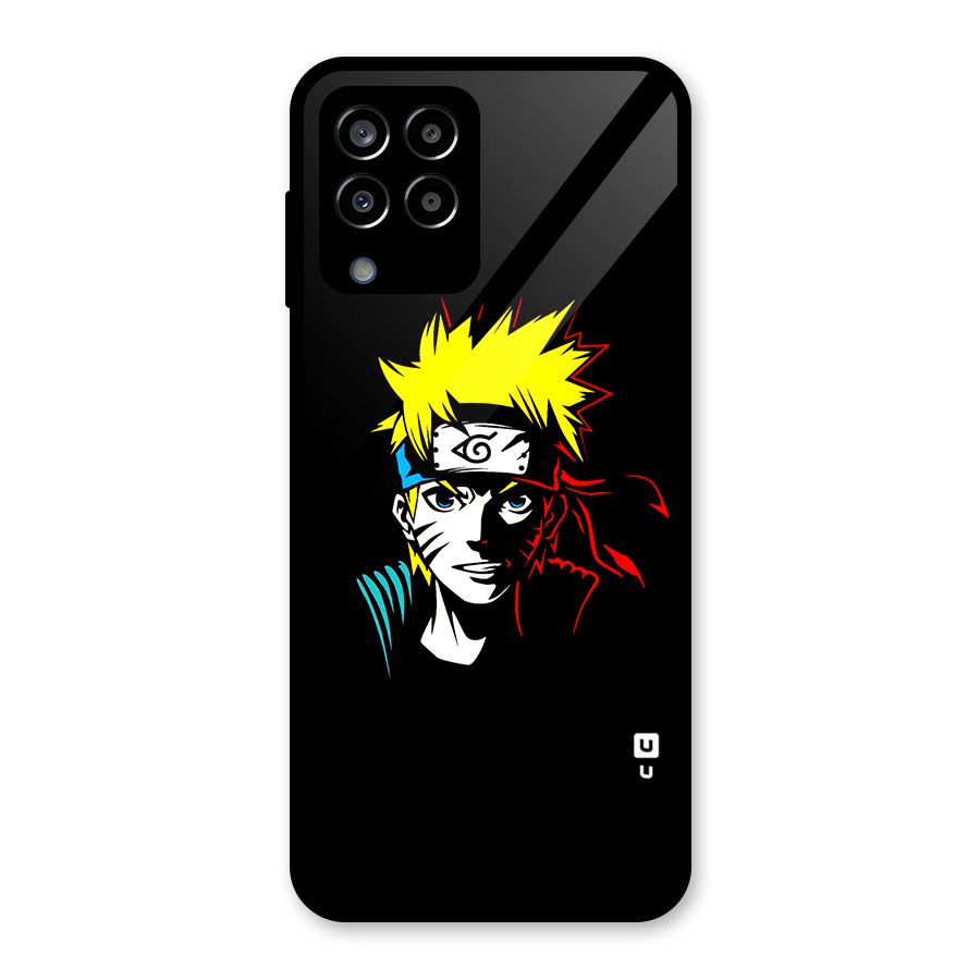 Naruto Pen Sketch Art Glass Back Case for Galaxy M33