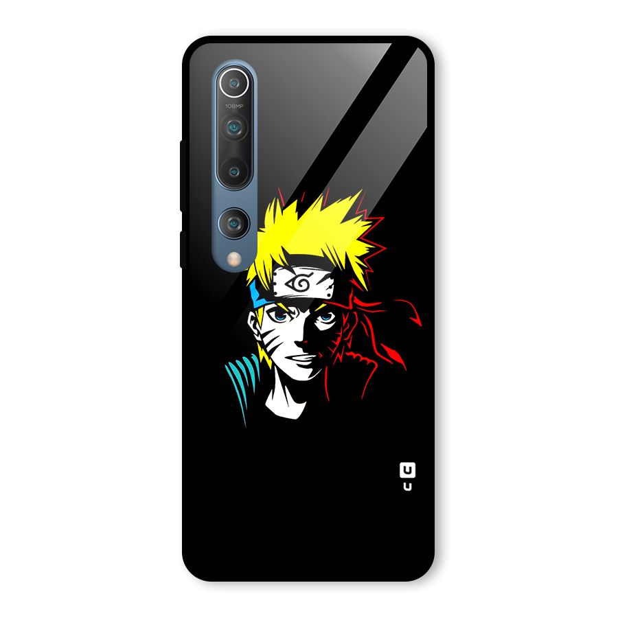 Naruto Pen Sketch Art Glass Back Case for Mi 10